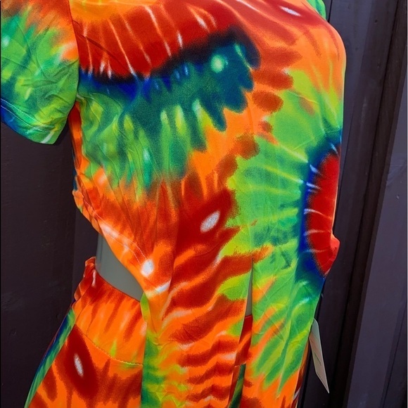 Tye-Dye Matching Set [Orange Blue Green] - Picture 8 of 13